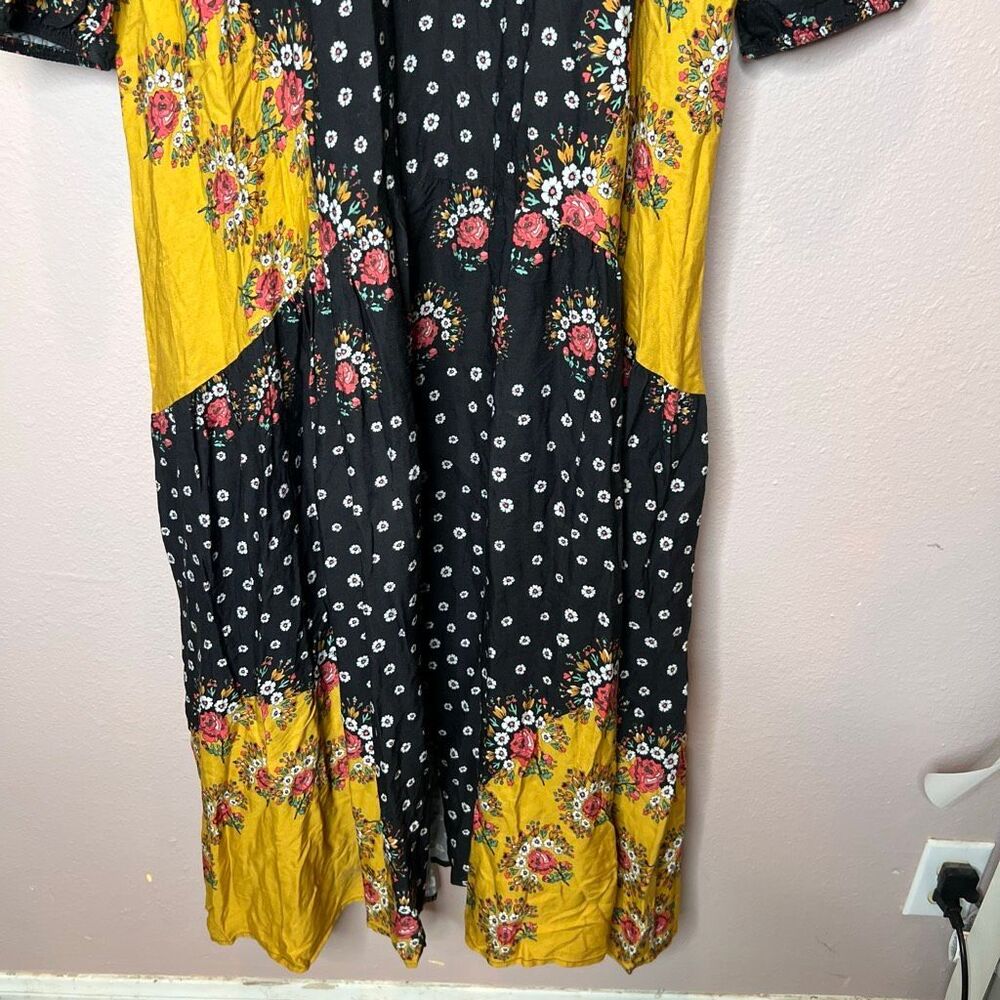 Farm Rio Anthropologie Floral Blocked Maxi Dress - Picture 5 of 13